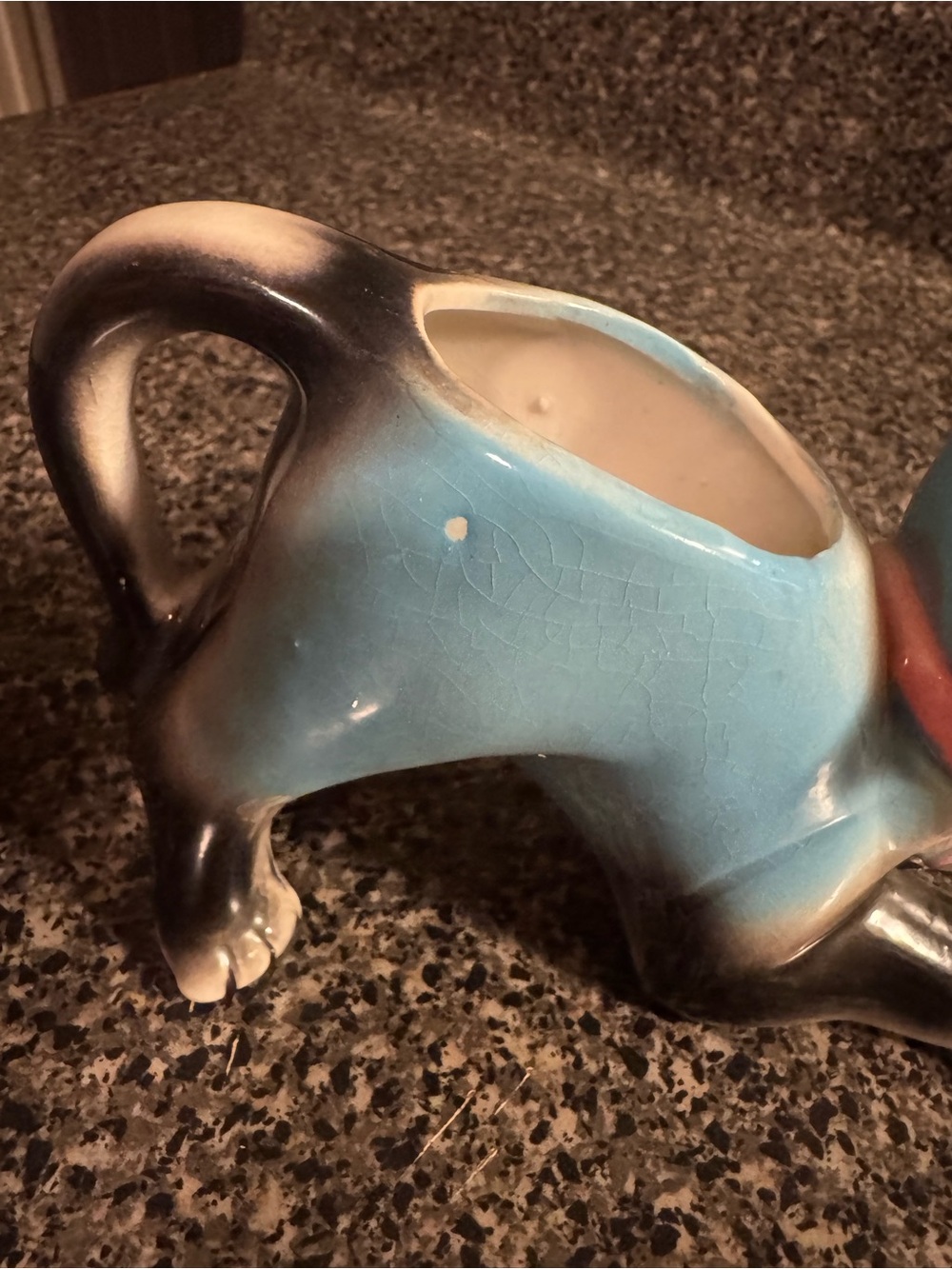 Vintage 1950s-1960s Japanese Ceramic Cat Planter Or Vase - Picture 6 of 11
